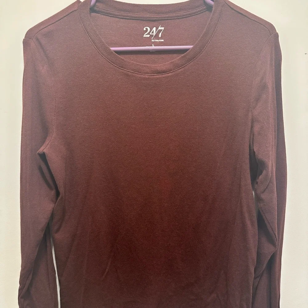 Maurices Rich Brown Long Sleeve Top - Picture 2 of 3